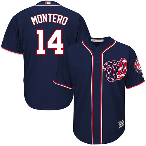 Nationals #14 Miguel Montero Navy Blue Cool Base Stitched Youth MLB Jersey - Click Image to Close